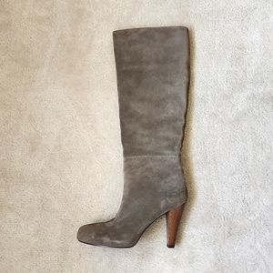 New Knee-high slip-on suede boots size 36